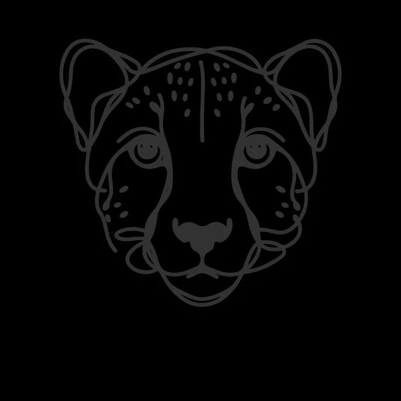 Line Art Papa Maman - Guépard