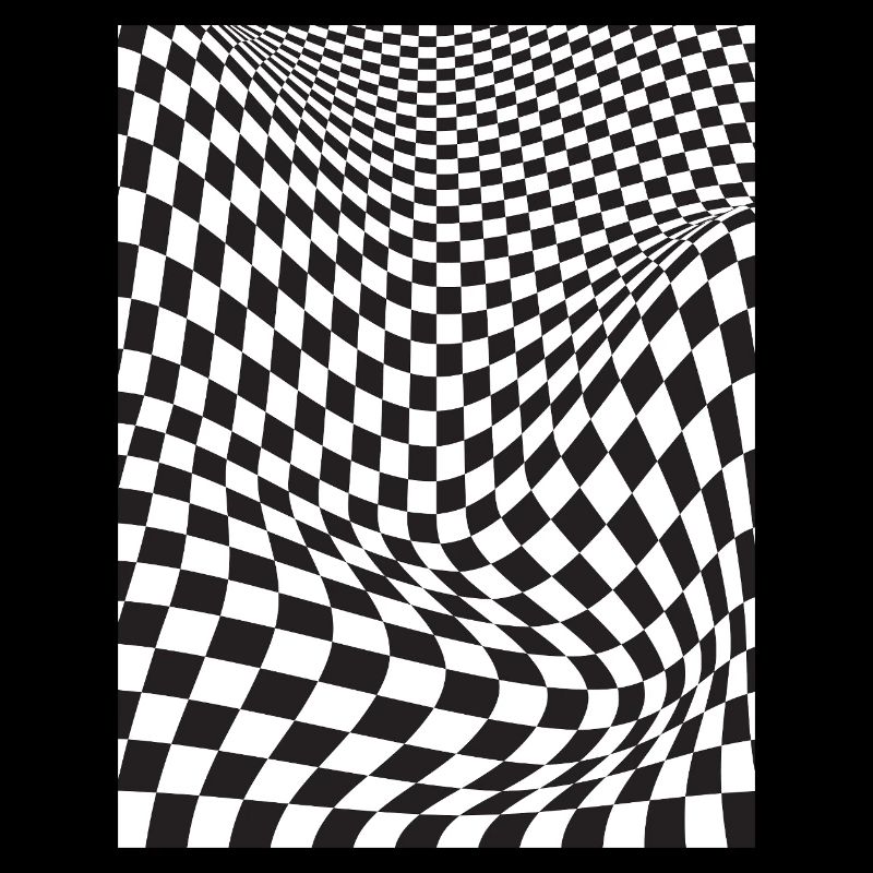 Illusion à damier déformée