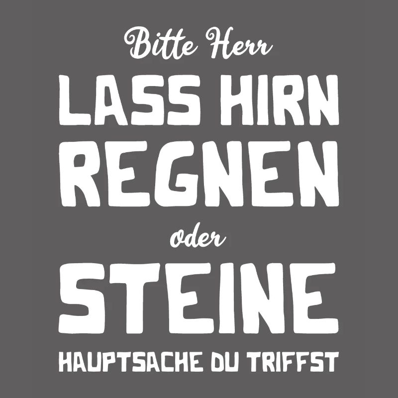 Bitte Herr - Lass Hirn regnen oder Steine