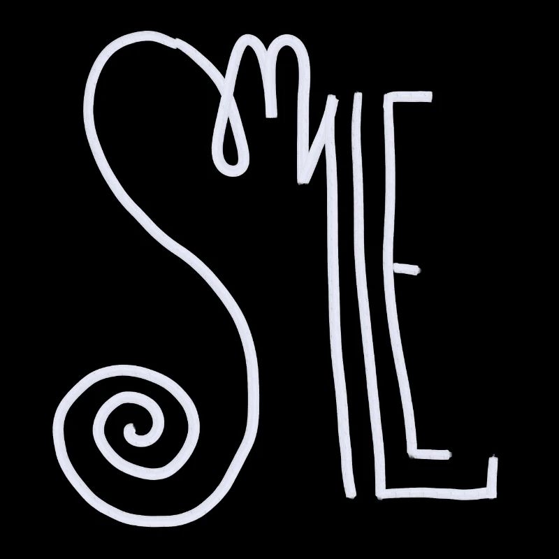 Typographie de sourire
