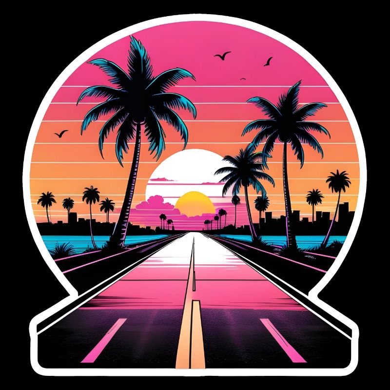 Miami Driving on a lonely Road
