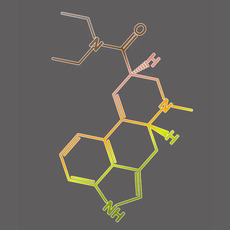 LSD structural formula molecule A. Hofmann Bicycle Day