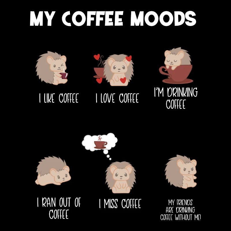 Hedgehog - Arbnora - Igelfan - coffee - coffee drinker