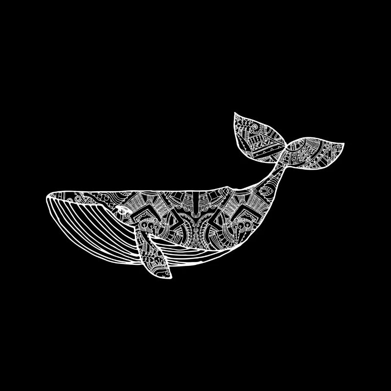 Whale print, Aztec Art Tee, Environmentalist