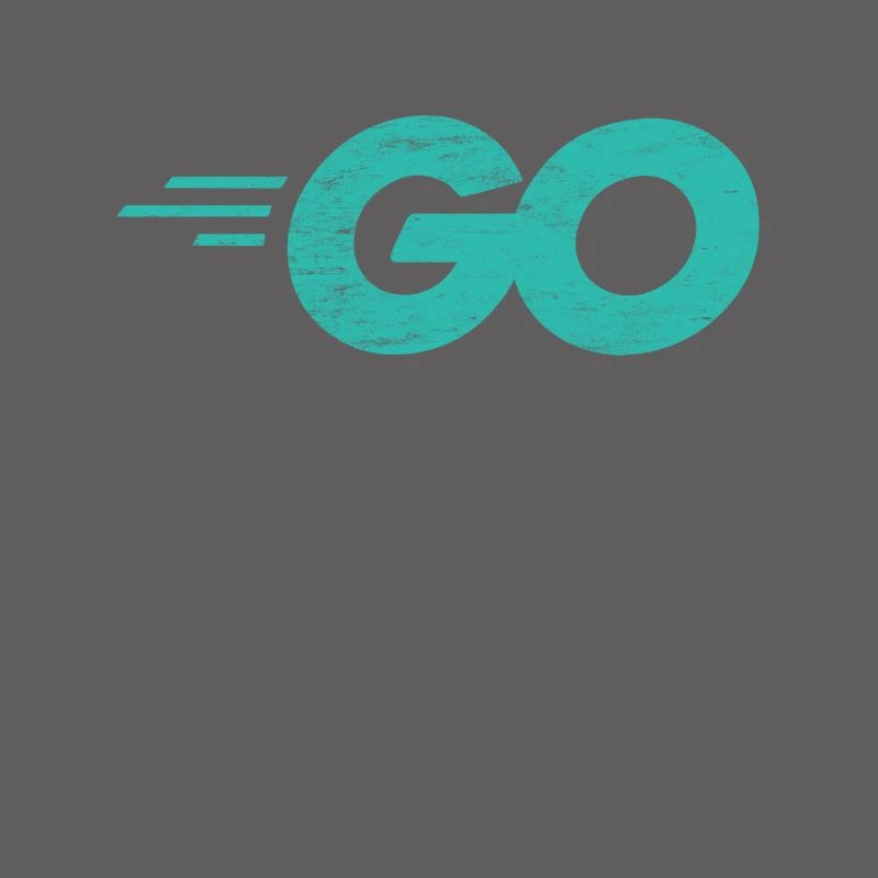 Go Programming Language with Go logo distressed