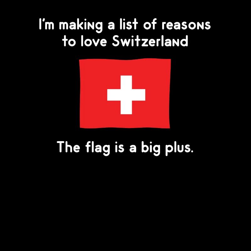 Die Flagge ist eine große und lustige Schweizer Schweiz
