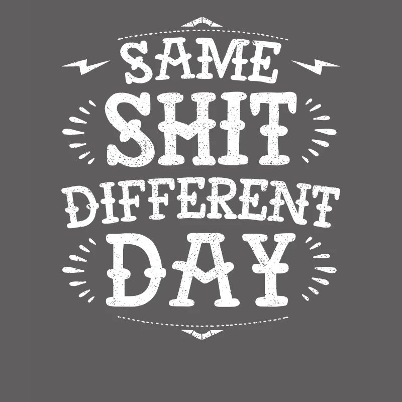 Same sh * t diffent day funny grumpy demotivational