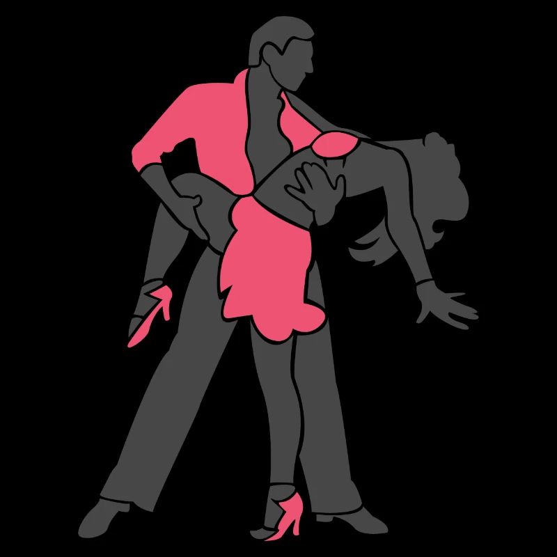 Dancing Silhouette Couple Dancers Romantic Dance