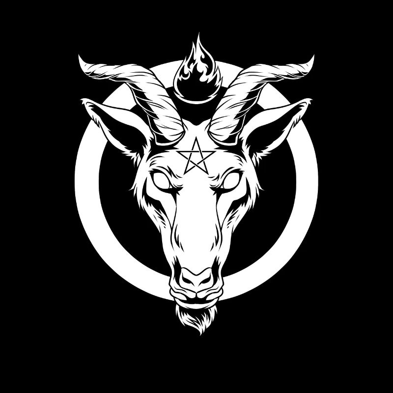 Chèvre Baphomet avec symbole pentagramme