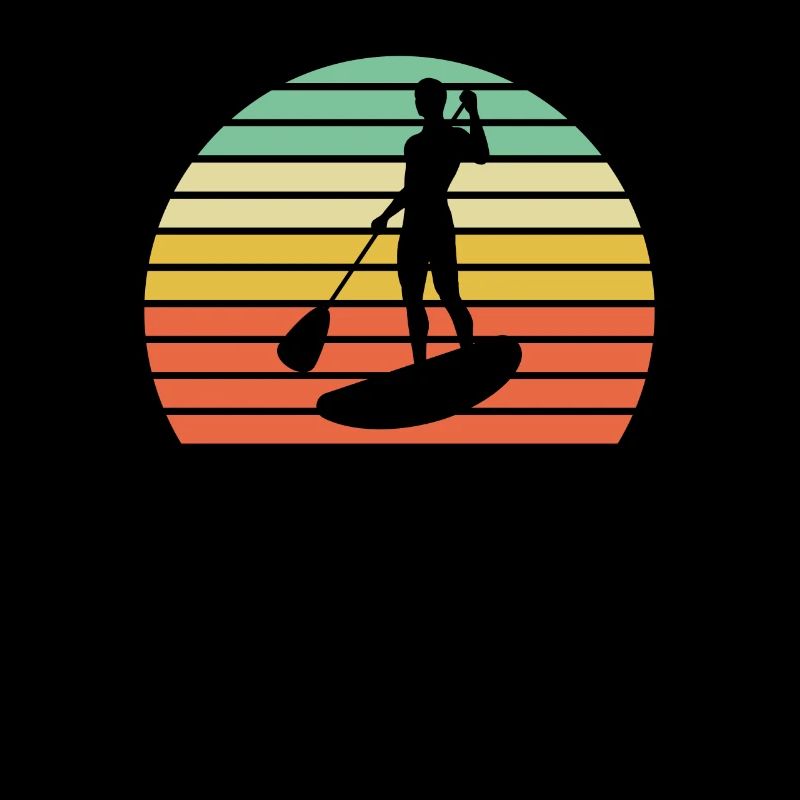 Paddleboard SUP Retro Style Sonnenuntergang