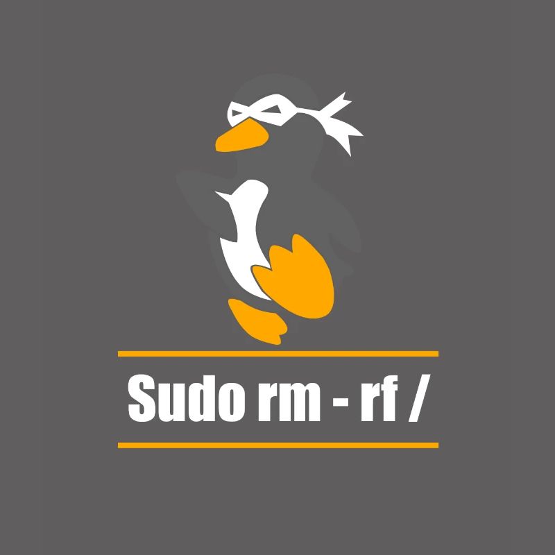 Tux Linux Pinguin Sudo Rm Rf Computerfreak Hacker