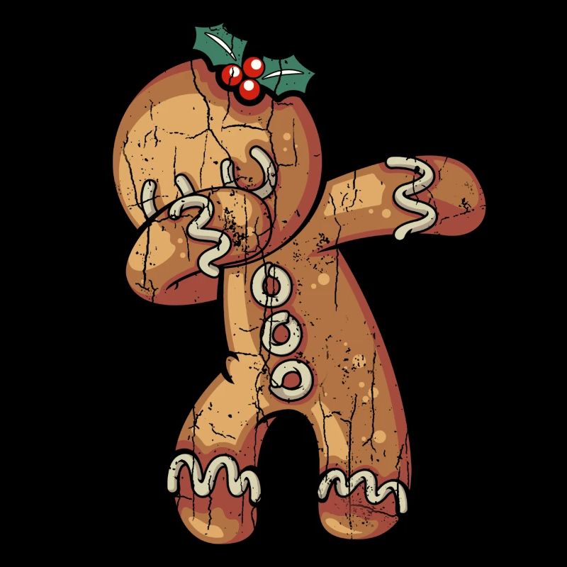Dabbing Ginger Bread Graphic Cadeaux Noël