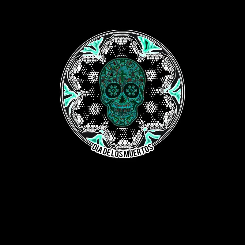 Suger Skull Dia de Muertos Geometry Pattern LSD