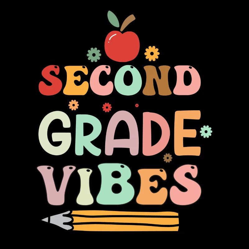 Second Grade Vibes 2nd Grade Retro Back To School