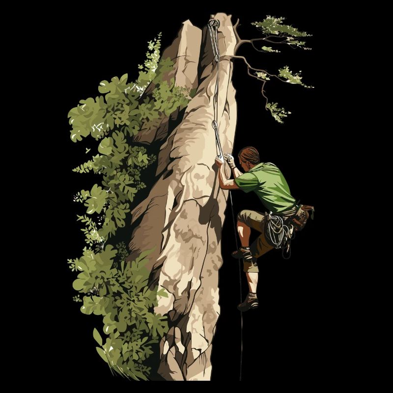Toprope climbing nature experience for climbers