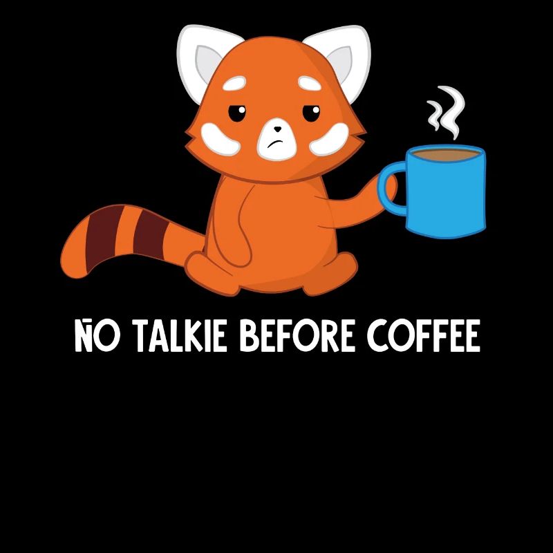 Roter Panda - Katzenbär - Kaffee - Morgenmuffel