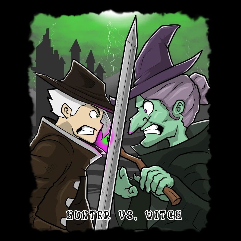 Hunter Vs. Witch witch halloween monster scary
