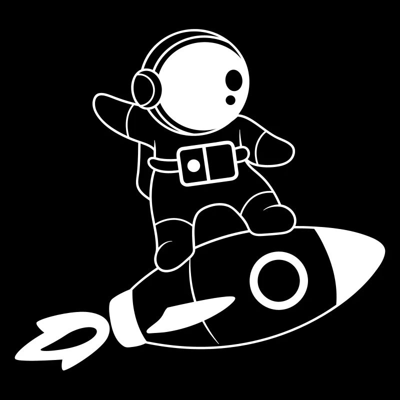 ASTRONAUT ROCKET SPACE SPACE STAR FLY MOTIF