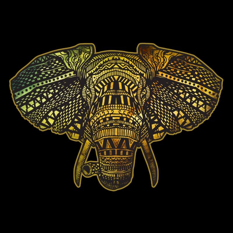 Mandala éléphant Inde Afrique