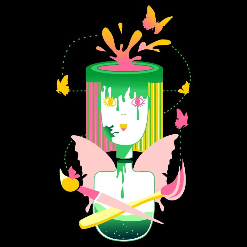 Kunstmädchen-Schmetterling