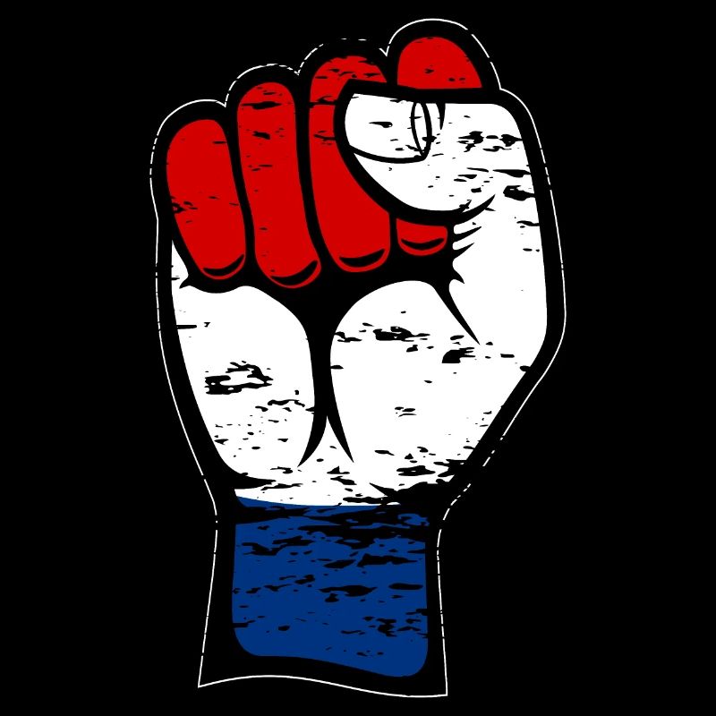 Poing du drapeau de la Hollande utilisé