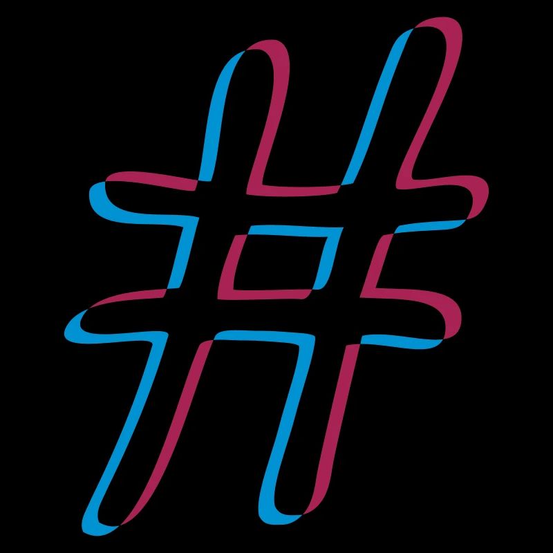 Hashtag effet 3D