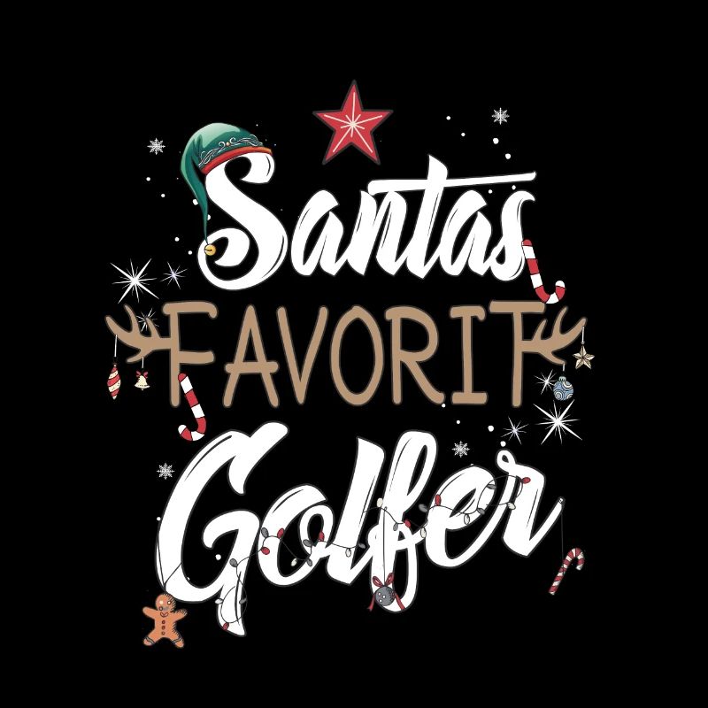 Pull de Noël moche joueur de golf préféré du Père Noël