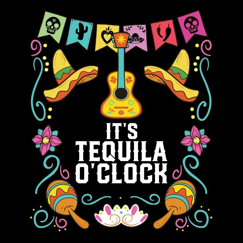 It's Tequila Oclock Alcoholic Tequila Drinker