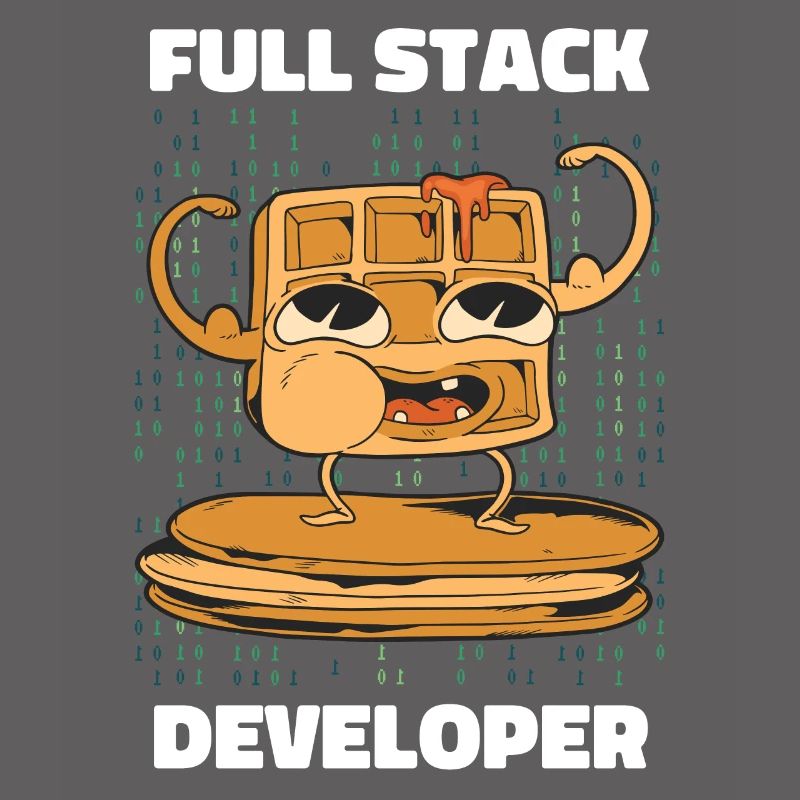 Funny Retro Full Stack Developer Art