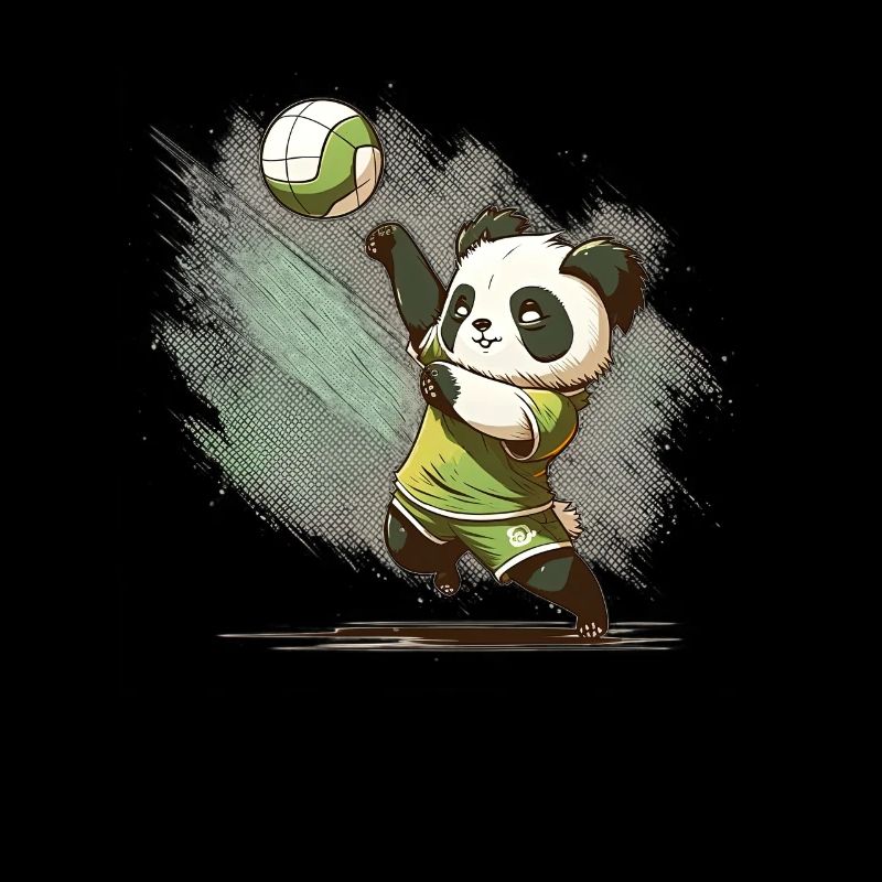 Volleyball Panda Junge Mädchen - Panda beim