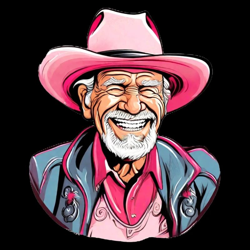 With this hat he has a good laugh