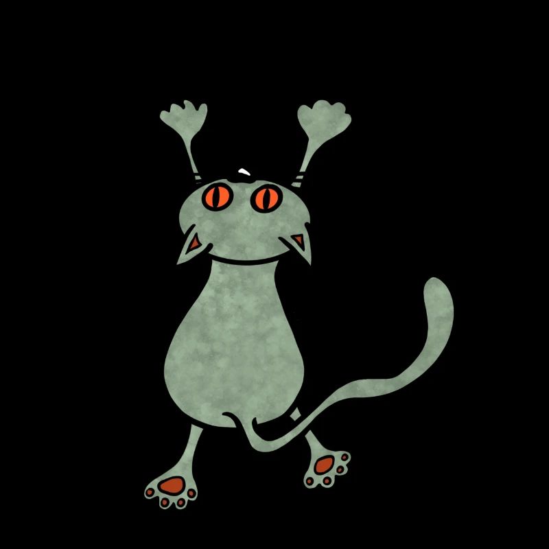 Chat sauvage vert