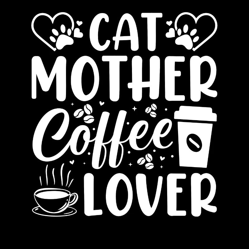 Chat avec maman tasse de café Drôle d’idée cadeau