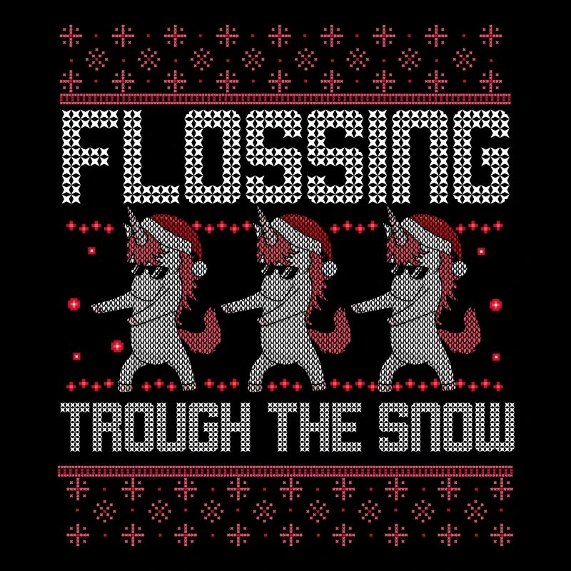 Flossing through the Snow Floss Einhorn Tanz Kind