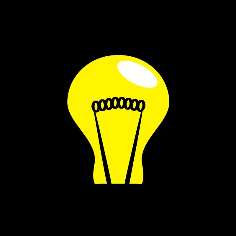 Light bulb Comic Vector 3 Color customizable