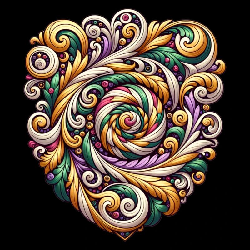 Colorful geometric pattern inspired by Russian art