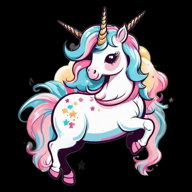 Licorne Einhorn Kawaii