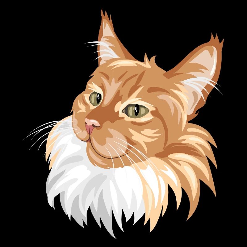 Portrait de chat roux