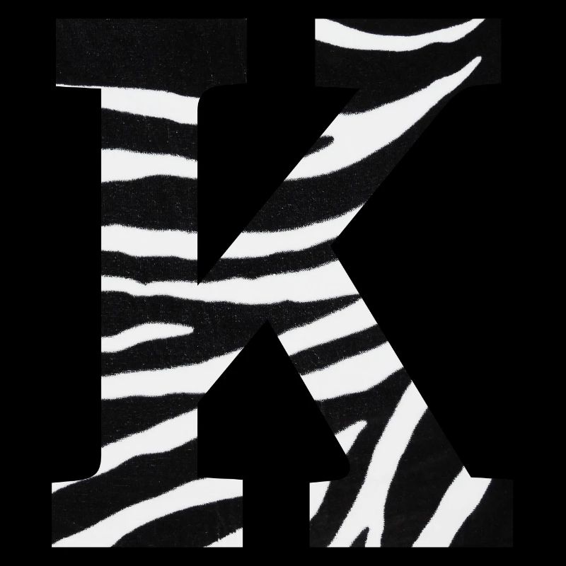 Letter k zebra