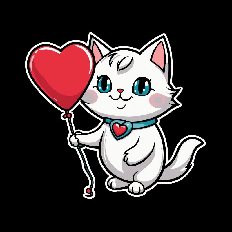 Coeur de chat - Saint-Valentin