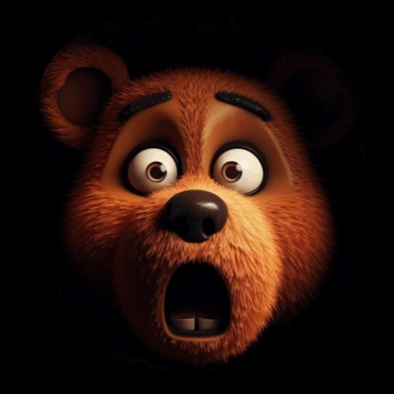 Schockierter Bär