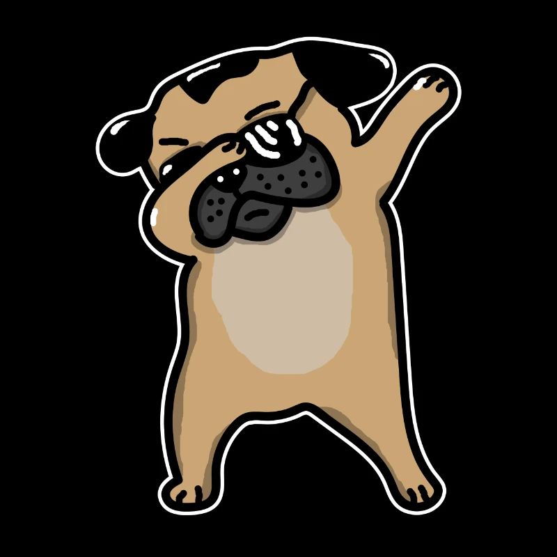 Funny Dabbing Pug Dog Gift | Mops Möpse Pugs Puggy