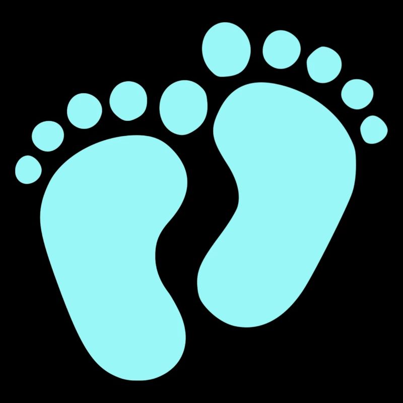 Empreintes de pas empreintes de pieds de bébé petits pieds bleus