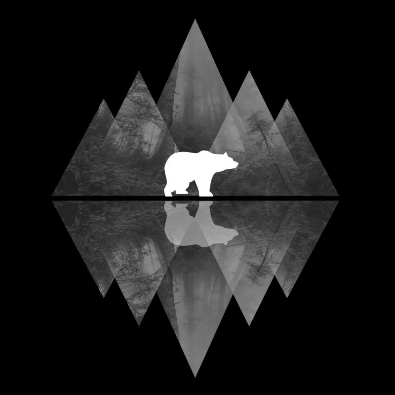 Bear Abstract Geometry Nature Nature Mountains