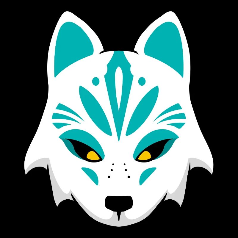 Kitsune Masque bleu