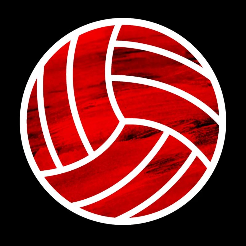 Volleyball red white