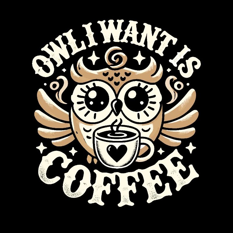 Eule Ich will Kaffee
