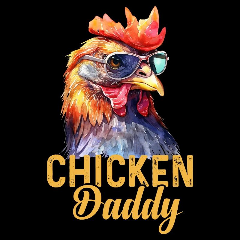 Ein lustiger Chicken Daddy mit der Sonnenbrille