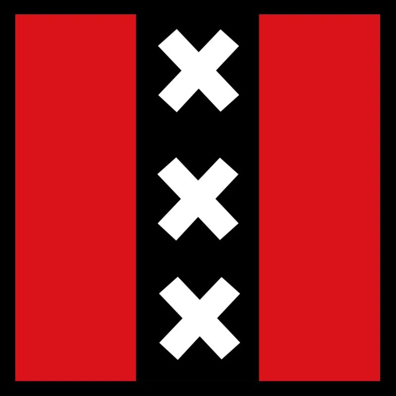 Le drapeau d'Amsterdam - le drapeau de la capitale