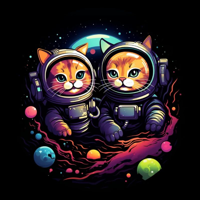 Chats dans l’espace: aventures galactiques avec Paw